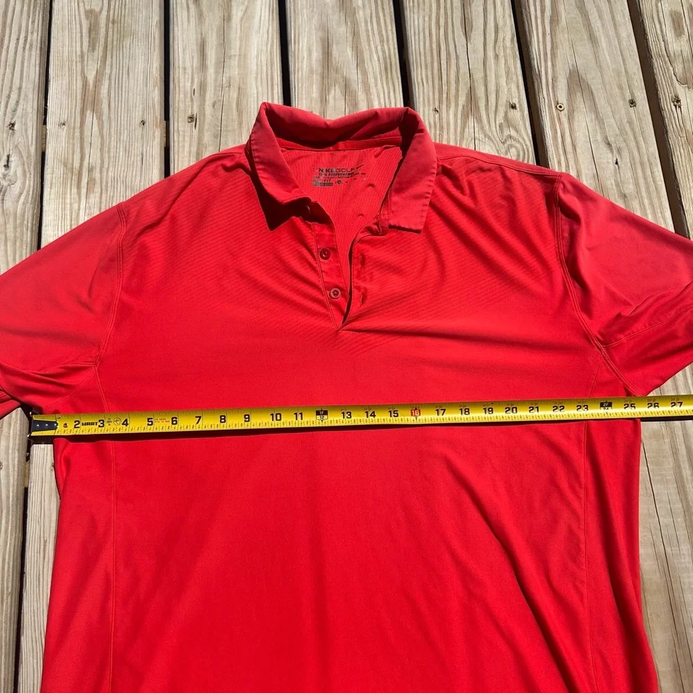 Nike Golf Polo Shirt Adult Men's Extra Large Red‎ Embroidered Short Sleeve